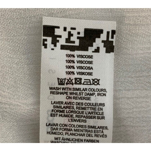 ASOS Women size 10 White Plunging Playsuit Romper Sheer Wrap Cover-Up Beach - Picture 10 of 10